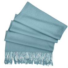 Load image into Gallery viewer, Women's Soft Solid Color Pashmina Shawl Wrap Scarf - Steelblue