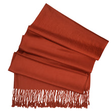 Load image into Gallery viewer, Women's Soft Solid Color Pashmina Shawl Wrap Scarf - Rust