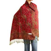 Load image into Gallery viewer, Women's Paisley Pashmina Scarf - Red
