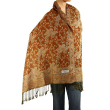 Load image into Gallery viewer, Women's Paisley Pashmina Scarf - Gold Brown