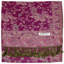 Load image into Gallery viewer, Women's Paisley Pashmina Scarf - Violet