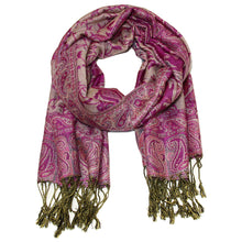 Load image into Gallery viewer, Women's Paisley Pashmina Scarf - Violet