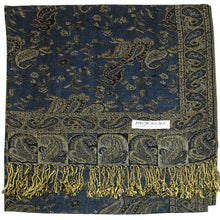 Load image into Gallery viewer, Women's Paisley Pashmina Scarf - Navy