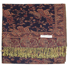 Load image into Gallery viewer, Women's Paisley Pashmina Scarf - Eggplant Purple
