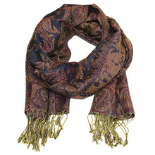 Load image into Gallery viewer, Women's Paisley Pashmina Scarf - Eggplant Purple