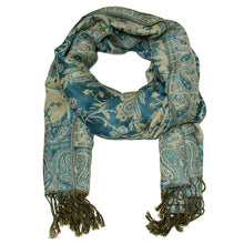 Load image into Gallery viewer, Women's Paisley Pashmina Scarf - Teal