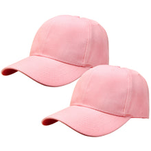 Load image into Gallery viewer, 2-Pack Baseball Dad Cap Adjustable Size Perfect for Running Workouts and Outdoor Activities
