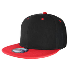 Load image into Gallery viewer, Hip Hop Style Snapback Hat Flat Bill Adjustable Size - Black/Red
