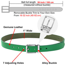 Load image into Gallery viewer, Falari Kids Leather Belts for Boys All Occasion 1" Trim to Fit - One Piece Leather Cutting