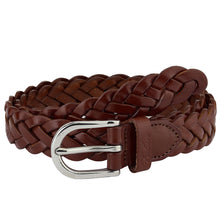 Load image into Gallery viewer, Falari Women's Leather Braided Belt 6007