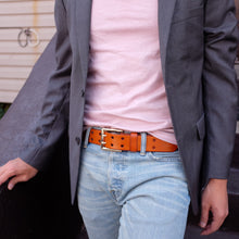 Load image into Gallery viewer, Men's Full Grain Leather Double Prong Belt