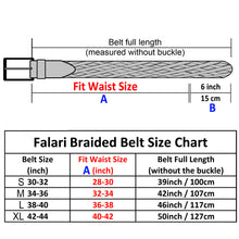 Load image into Gallery viewer, Men's Leather Braided Belt Stainless Steel Buckle 35mm 9007