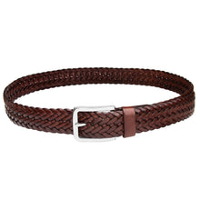 Load image into Gallery viewer, Men's Leather Braided Belt Stainless Steel Buckle 35mm 9007