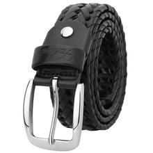 Load image into Gallery viewer, Men's Leather Braided Belt Stainless Steel Buckle 35mm 9011